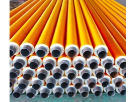 The one-step technics of polyurethane prefabricated directly buried insulating pipe