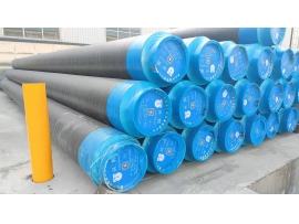 Polyurethane spraying polyethylene winding prefabricated direct buried insulated pipe